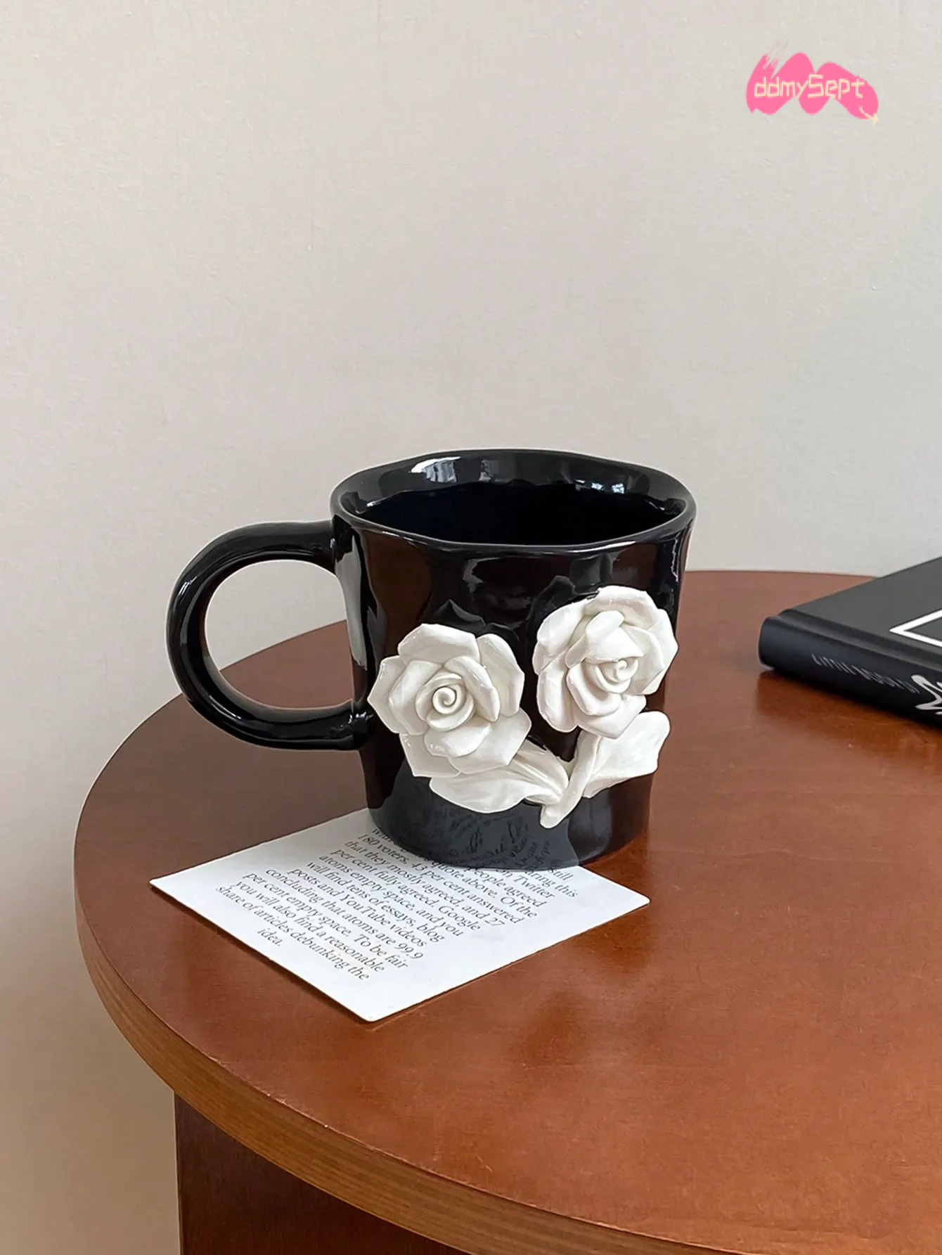 Camellia Cup ml Ceramic Mug with Lid Luxury Floral Design Coffee Tea for Home Office or Gift H11.21 ddmysept