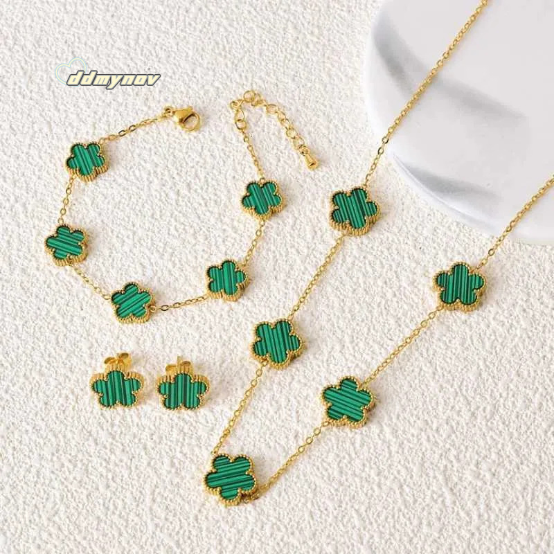 White Black Red Green Lucky Bracelet Necklace Earrings Jewellery Gifts Fashion WomenT251007 ddmynov