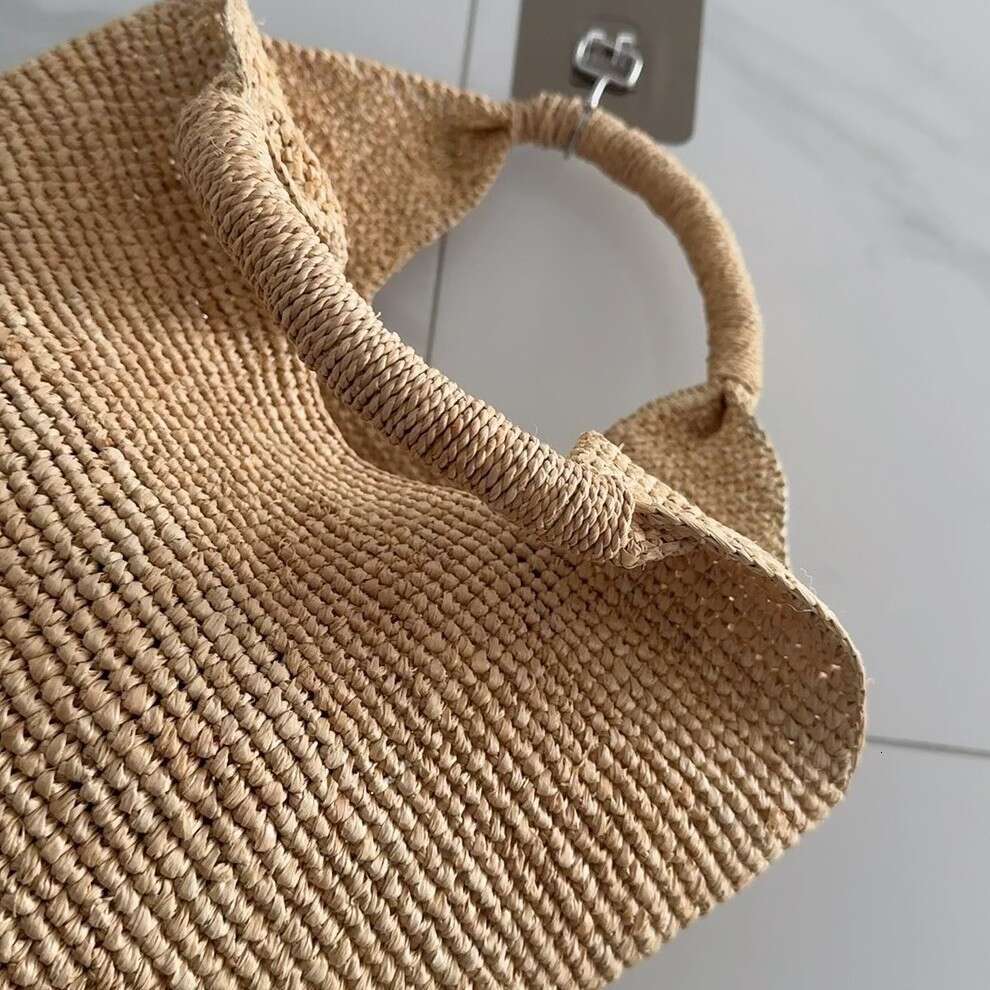 Ins Style Resort Beach Bag Women S Summer Lafite Grass Woven Handbag Beach Vacation Bag Shoulder Bag KQ