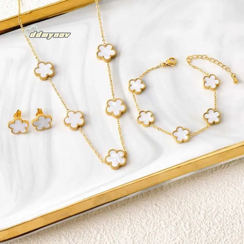 White Black Red Green Lucky Bracelet Necklace Earrings Jewellery Gifts Fashion WomenT251007 ddmynov