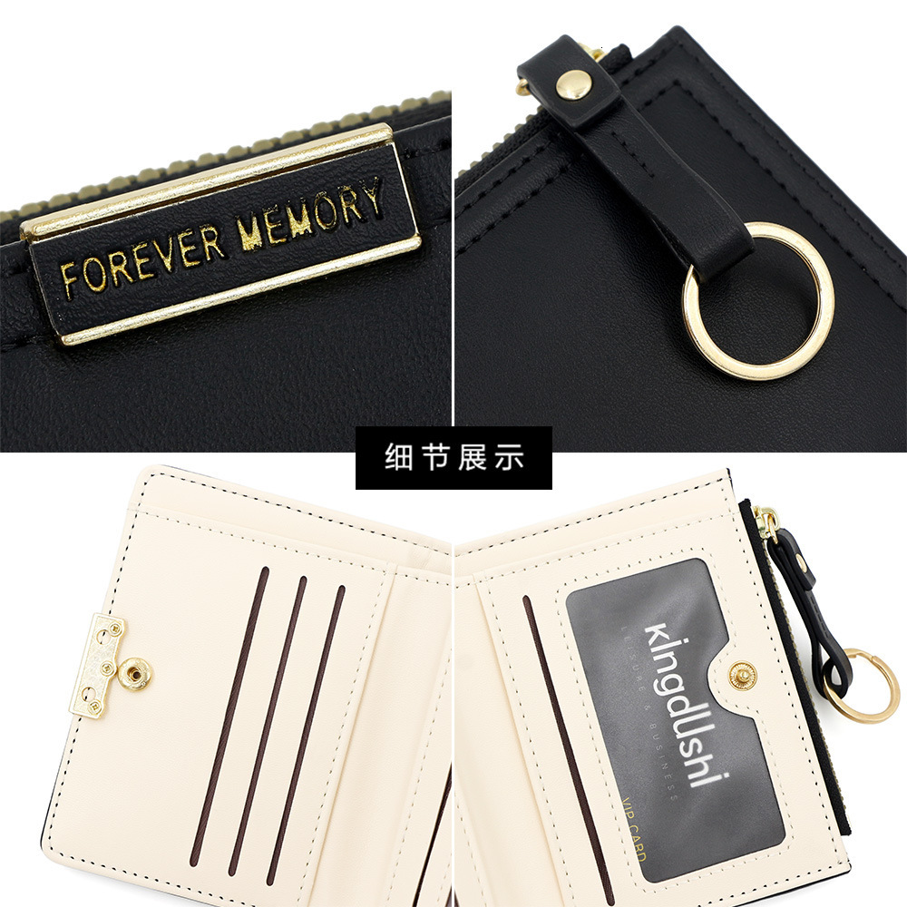 Designer Wallet New Korean Fashion Women S Short Wallet Zipper Zero Wallet Coin Multi Slot Card Document Bag Money Clip Luxury Wallet Key Pouch