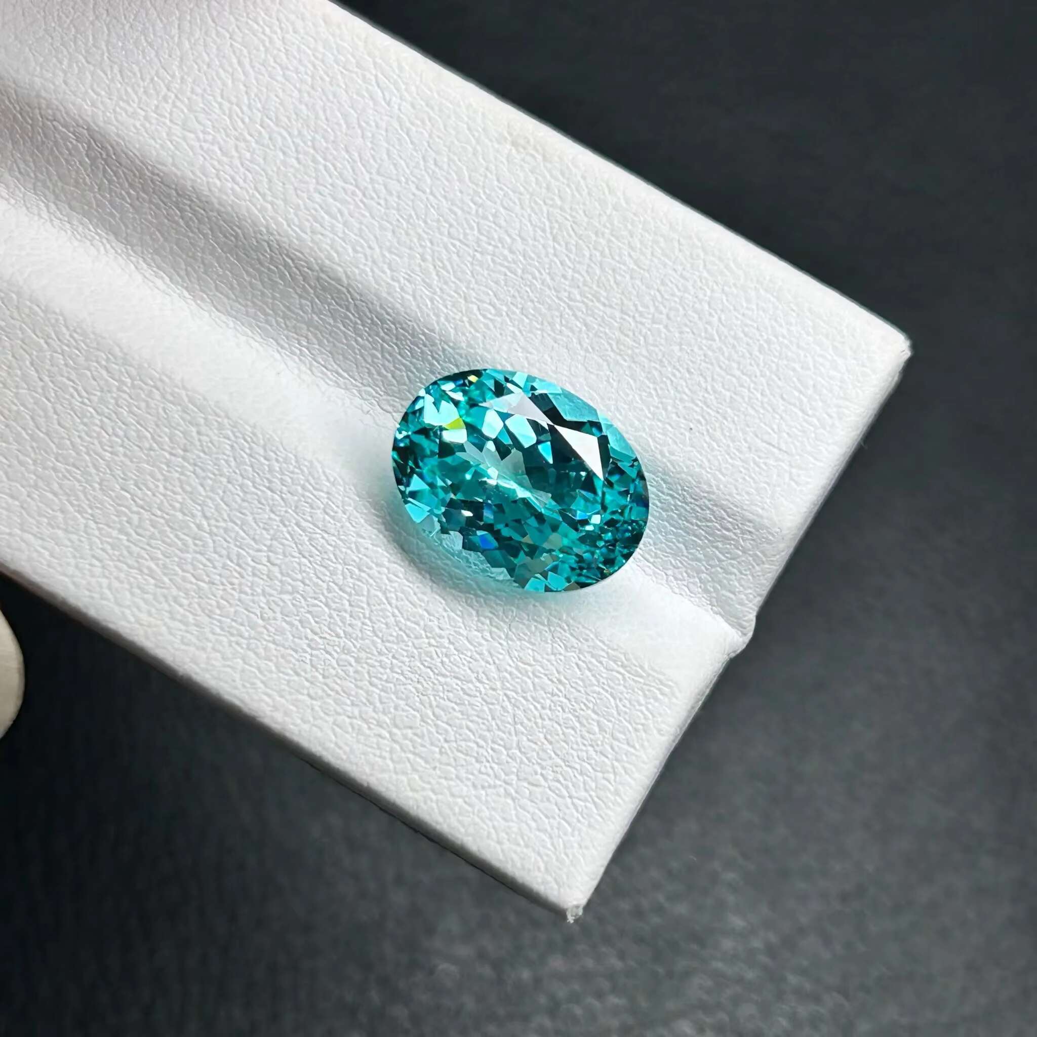 Hot Sale Lab Created Paraiba Diamond Oval Cut 5x7mm Loose Gemstones for Jewelry