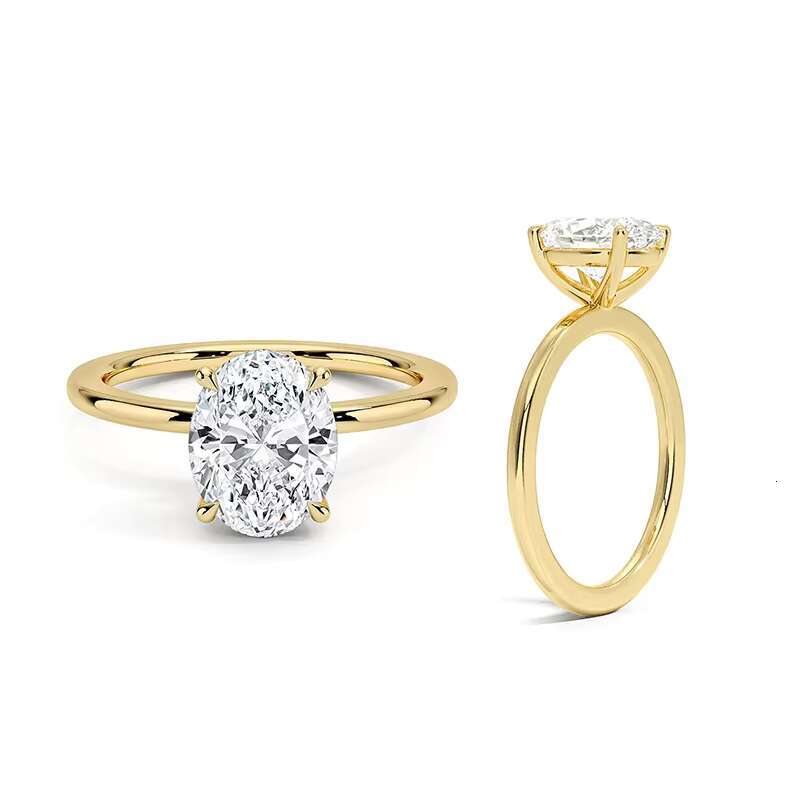 18K White Gold Classic Style Lab Grown Emerald Diamond Ring Wedding/Engagement Sample Unisex Party Jewelry Gift CVD/HPHT Cut