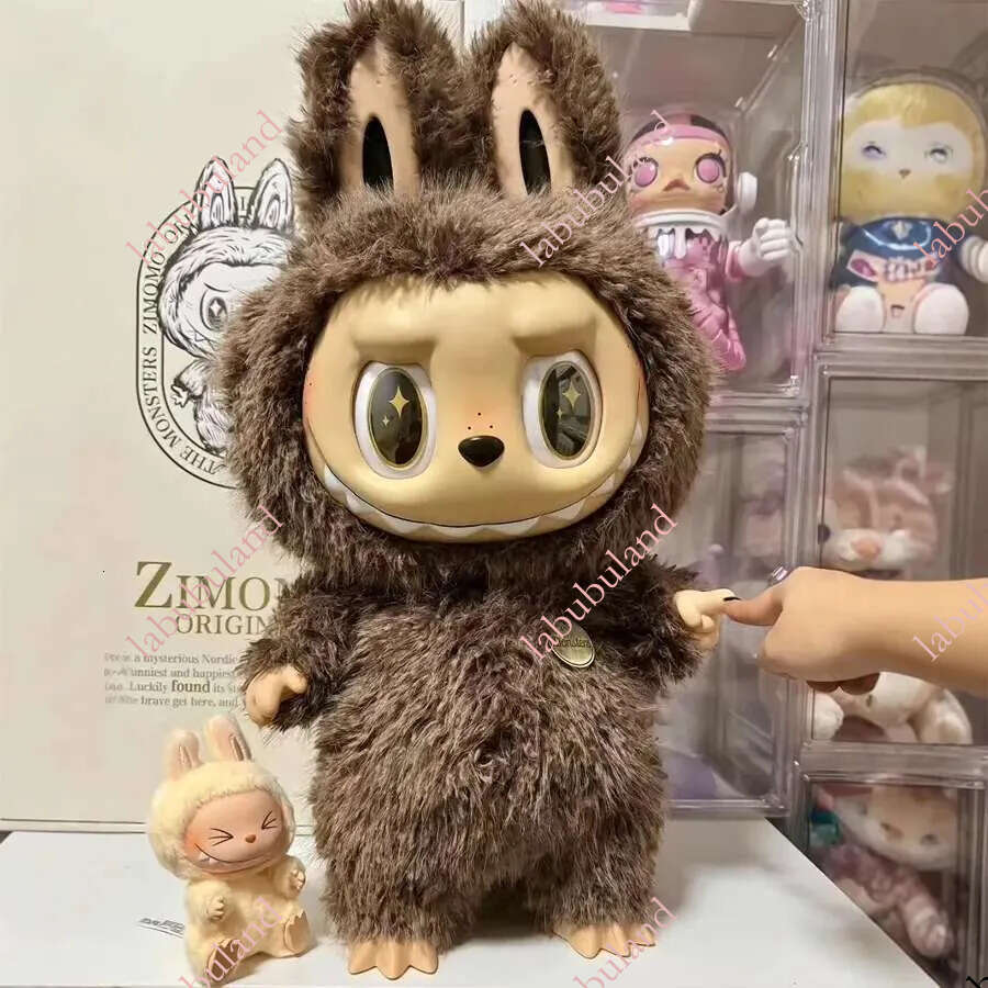 Jumbo The Monsters Labubu ZIMOMO I Found You Angel In Clouds Large Plush Toy Figurine Lovely Vinyl Face Doll