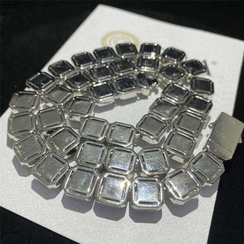 Hip Hop Rock Sugar Moissanite Iced Out Dia Necklace Fashion Men Jewelry Solid Sier Cuban k Chain