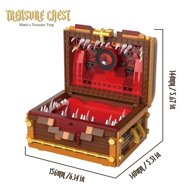 531PCS Dungeons Monster Treasure Chest Building Blocks Set Dark Souls Creative Monster Box Brick Kids DIY Toys Holiday Gifts