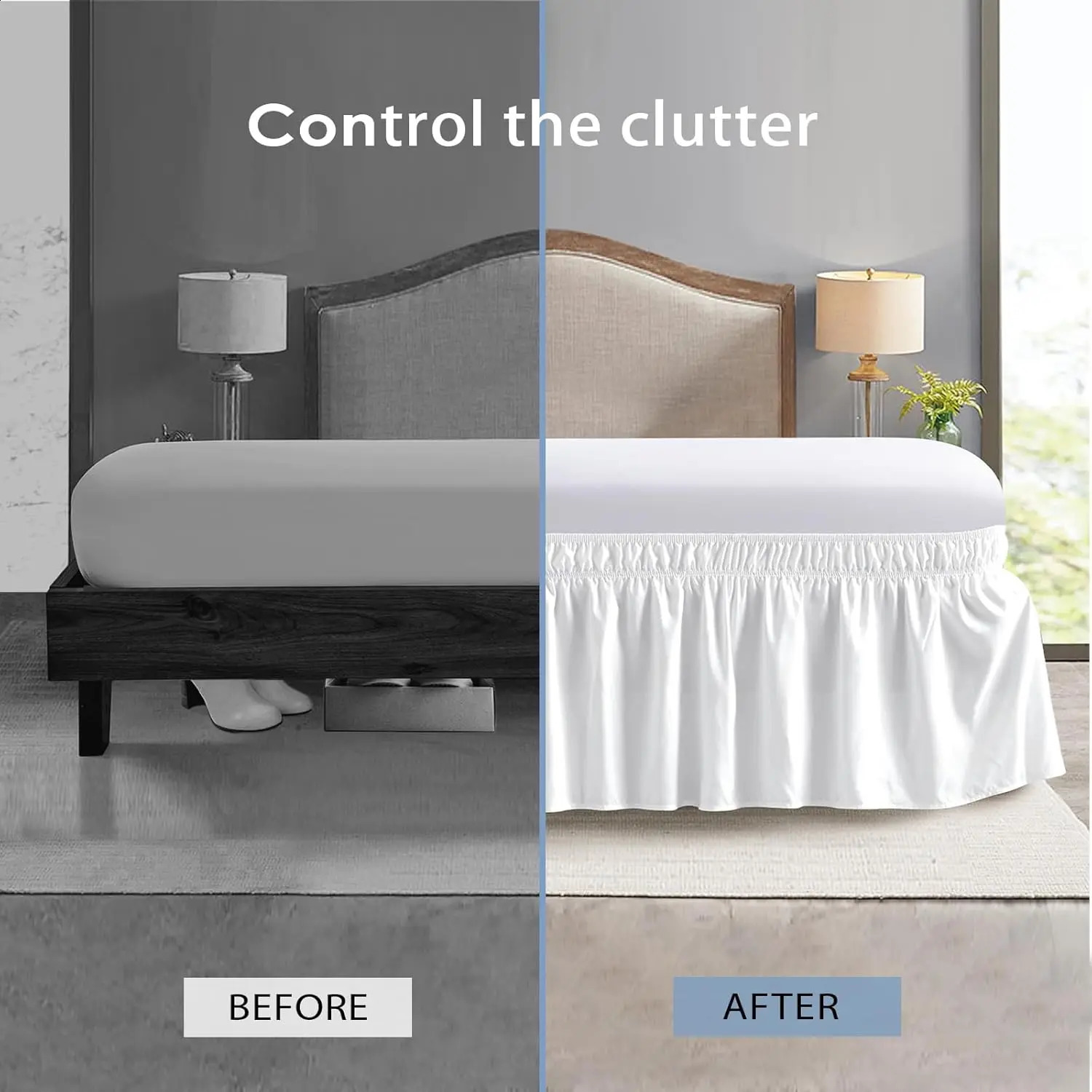 1Pc Breathable Dustproof Bed Skirt With Elastic Band - Contemporary Style Cover For Bedroom 250415