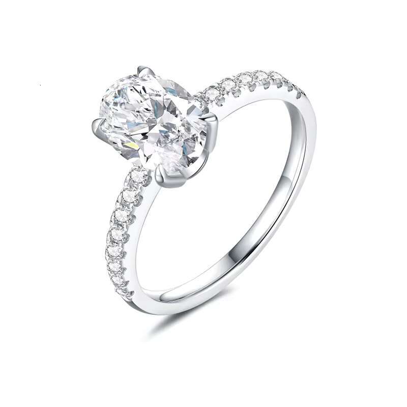18K White Gold Lab Grown Diamond Wedding Rings Classic CVD HPHT OVAL Diamond for Engagement Fine Jewelry IGI Certificate Parties