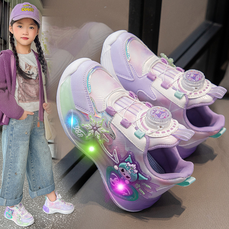 Winter luminous shoes, children's shoes, leather shoes with lights, fashionable and trendy shoes, soft soled non slip shoes, casual children'