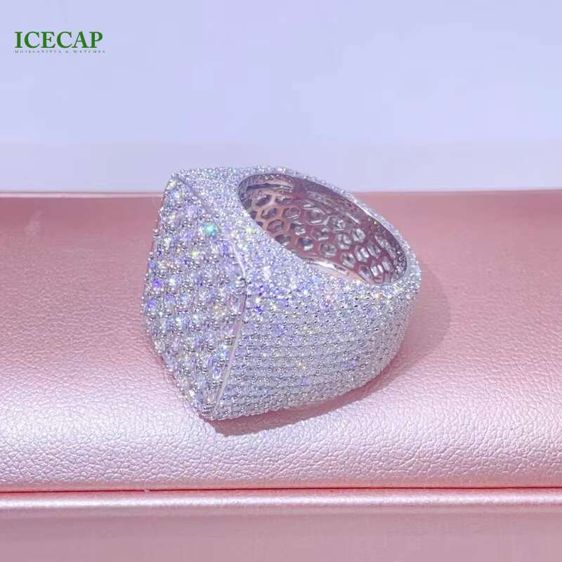 Custom Rings 925 Silver White Gold Plated Men Women Rings Iced Out VVS Moissanite Full Diamond Ring Fine Jewelry