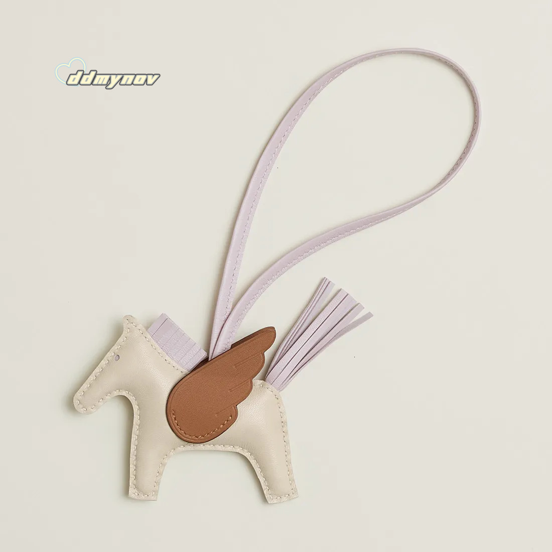 Handmade Little Pegasus Bag Charm Sheepskin Hand-sewn High-end Rodeo Pony Pendant Keychain Car Hanging Decoration ddmynov