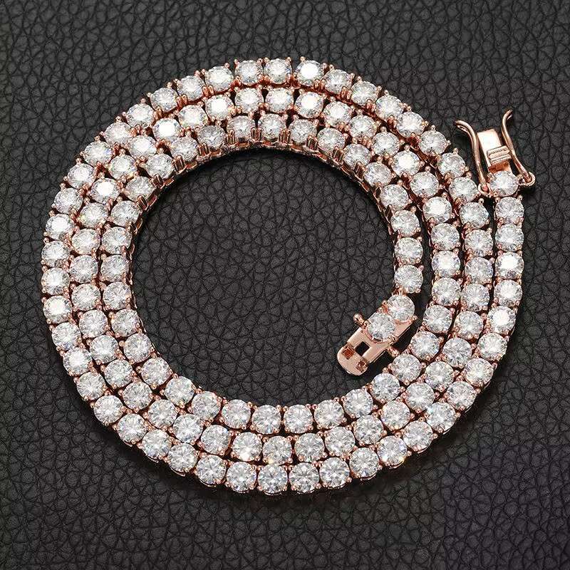 Wholesale Lab Grown Diamond Jewelry 14K/18K Solid Gold Lab Grown Diamond Tennis Necklace