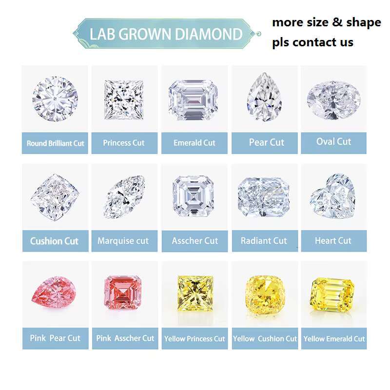 Starsgem Lab Grown Diamond 0.5CT 1CT 2CT Round Excellent Cut Loose Diamant IGI Certified HPHT CVD Diamond