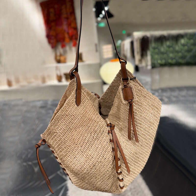 Ins Style Resort Beach Bag New Large Capacity Fashion Summer Straw Women S Woven Handheld Tote Bag Beach Vacation KQ