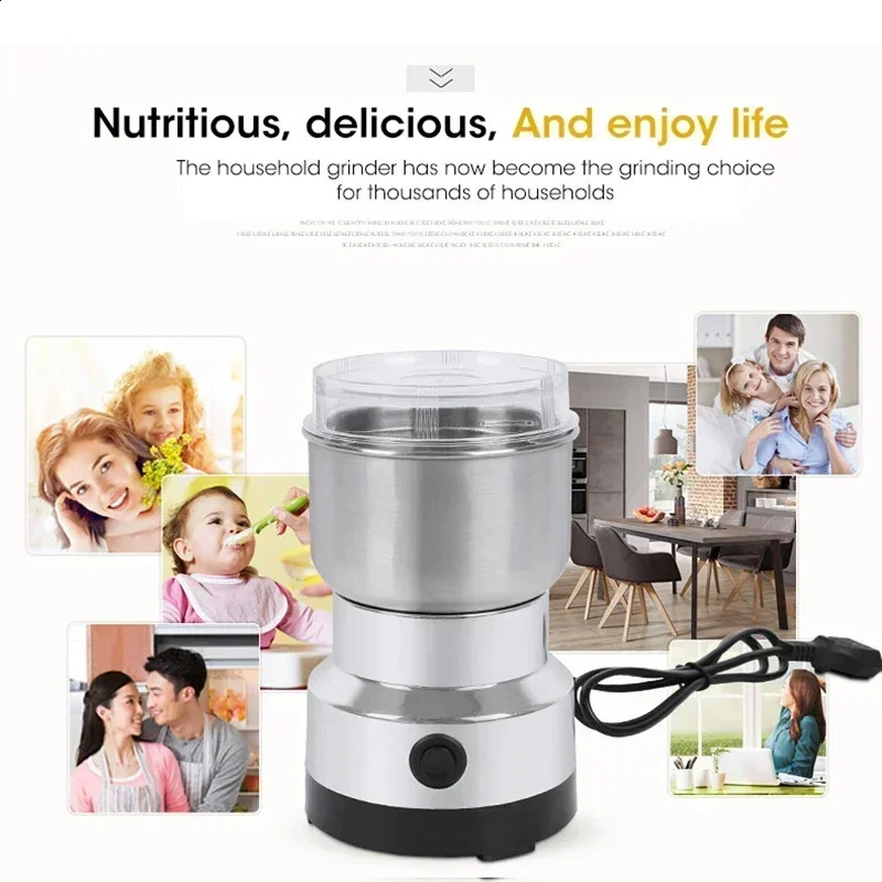 Electric Grinder Multifunctional Coffee Grinder Cereal Nuts Beans Spices Grains Grinder Machineultra-fine Baby Food Grinder 250423