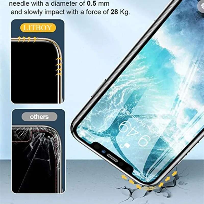 2PCS Screen Protector 13 12 11 Pro Max X XS MAX XR Tempered Glass For iphone 14 15 16 Plus Protective