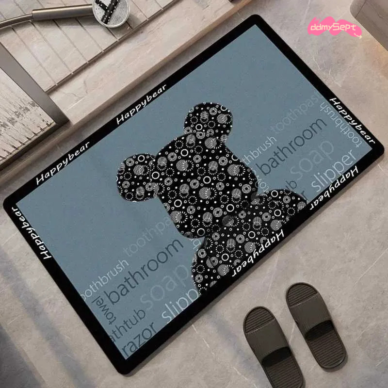 Non-Slip Bath Floor Mat - Absorbent, Soft Bathroom Rug for Tub and Shower, Machine Washable ddmysept