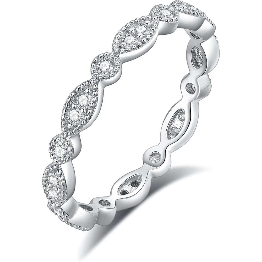 Mozambique Wedding Women's Evil Eye Pure Silver Gold Plated Eternal Stackable Engagement Anniversary Commemorative Ring Size 3-11.5