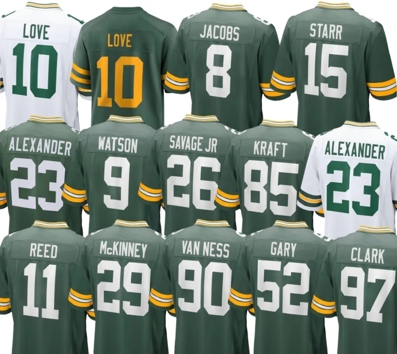 Love Jersey Football Matthew Golden Christian Watson Jayden Reed Dontayvion Wicks Brandon McManusKeisean NixonLukas Van NessLuke Musgrave Devonte Wyatt Women