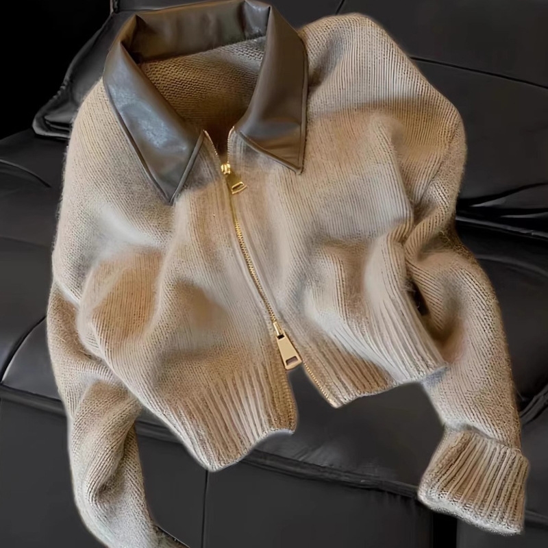 Designer Knitted sweater free shipping Autumn sweater knitted sweater new women's top early autumn innerwear base layer black khaki beige uniform