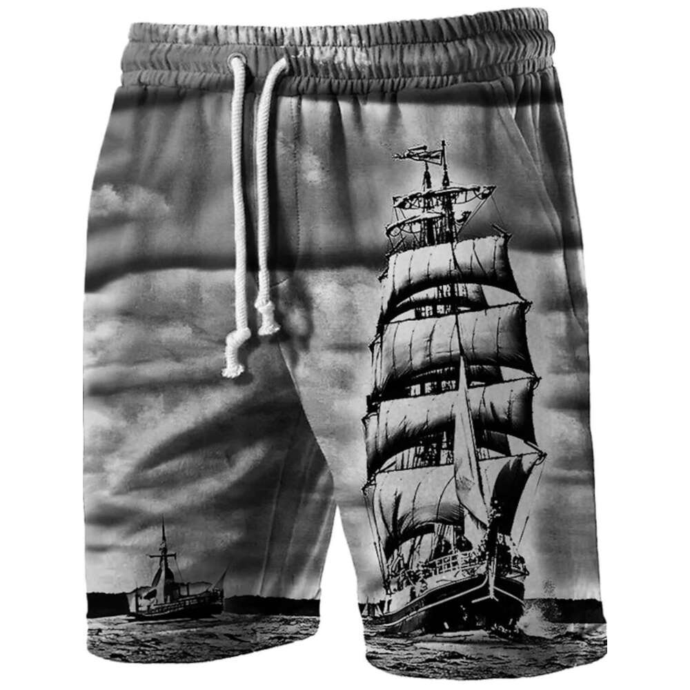 Beach Pants Royal Knight 3D Printed Summer Breathable Fiess Street Shorts Men's Ropa Hombre