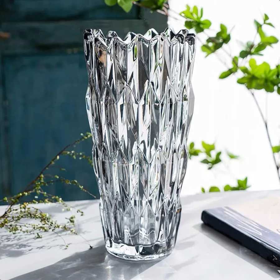 Crystal Glass Colorful VaseFlower Vase Decor for Home Dining Table Living Room Office Wedding Holiday Party Handmade Decorative C251124