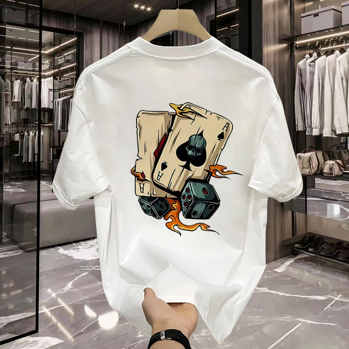 Hot New free shipping designer t-shirt for mens womens black white Summer hot trend pure cotton printed short sleeved T-shirt