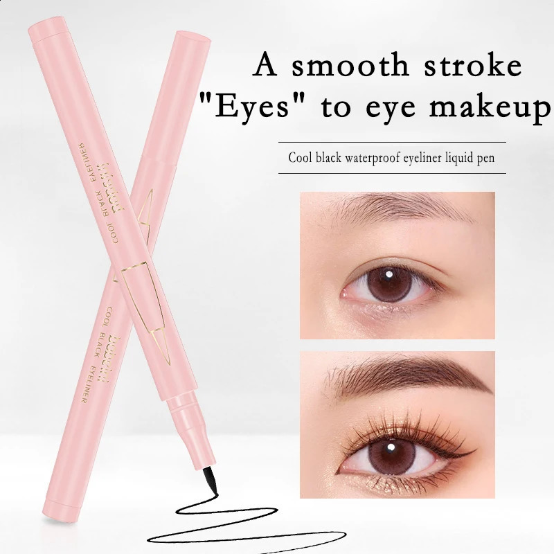 Eyeliner powder tube cool black thin head liquid eyeliner cream is not easy to make up smooth for beginners 250418
