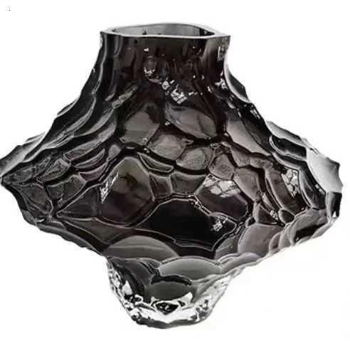 Nordic valley glass vase Denmark canyon living room transparent flower arrangement water care light luxury art vases C251124