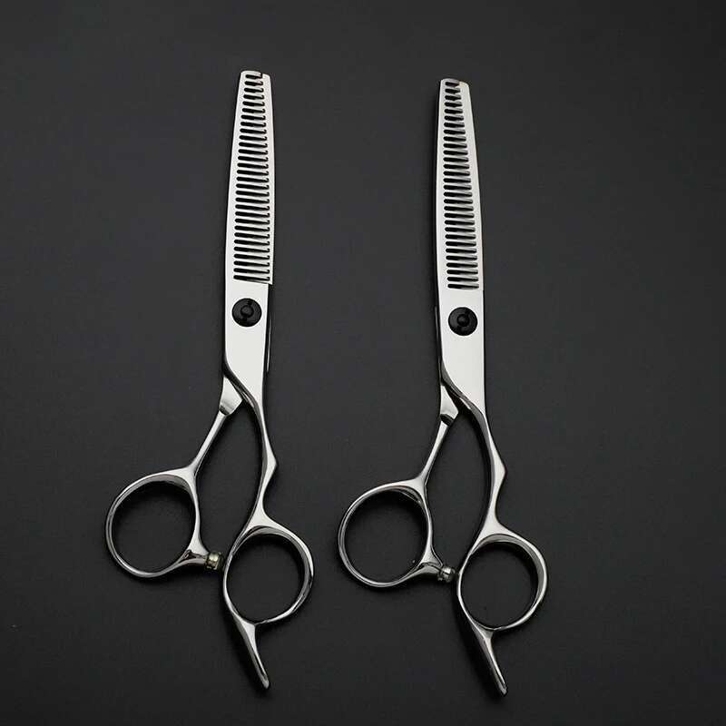 6.0 Inch JP440C Professional Salon Stylist Barber Straight Cut Seamless/V Tooth Hair Haircut Scissors Set