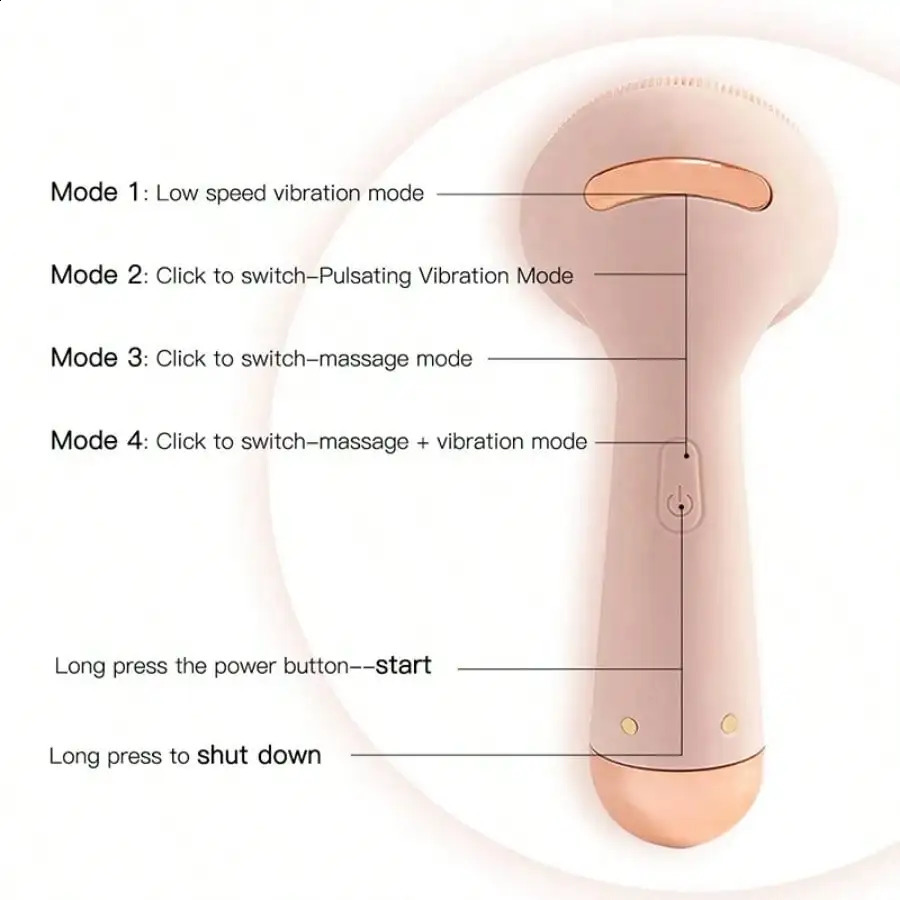 Electric Silicone Brush Facial Brush Skin Massager Wireless Charging Cleansing Waterproof Vibration Beauty Instrument Care 250418