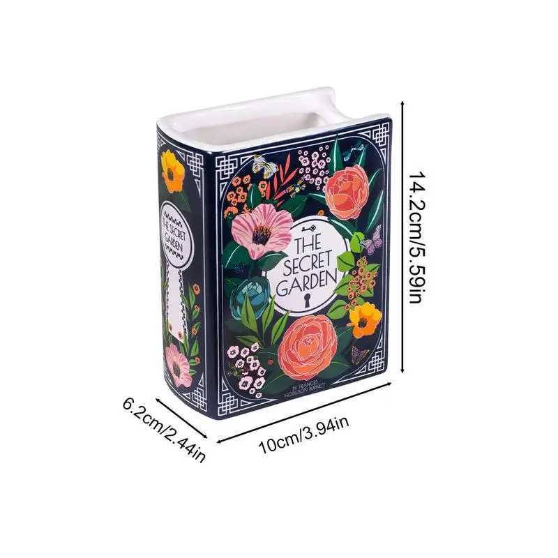 Artificial Living Room Book Vase for Dried Flowers Garden Decor Modern Wedding Decoration Luxury Cachepot Ceramic Crafts Gifts C251124