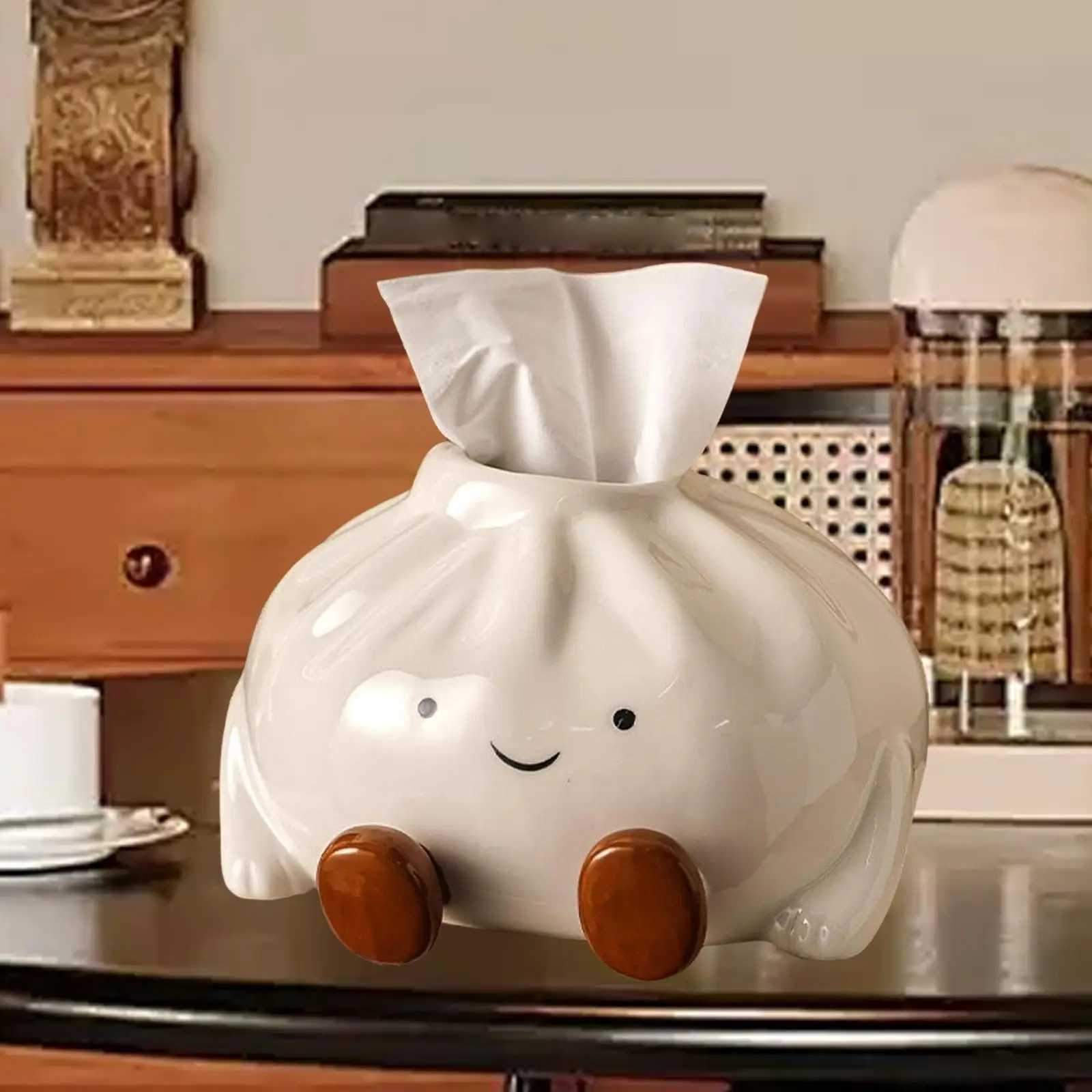 Facial Tissue Case Tissue Holder Tissue Dispenser Ceramic Tissue Box for Restaurant Kitchen Car Tabletop Vanity DresserM251124