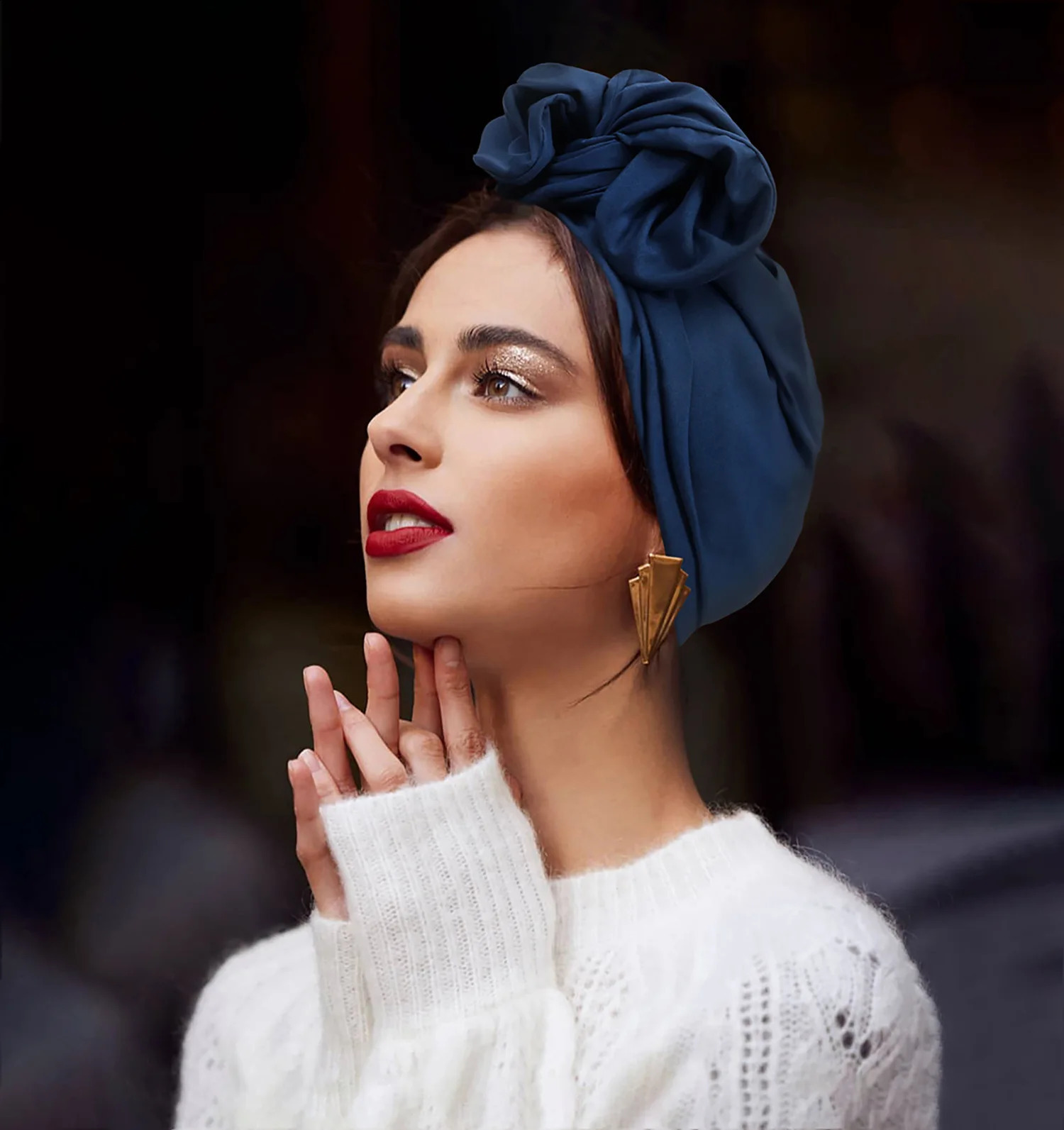 Vintage Soft French Turban Hat Fashion Female Bandana Headband Womens Hair Cover Cap Ladies Head Wraps Muslim Headscarf Bonnet 250509