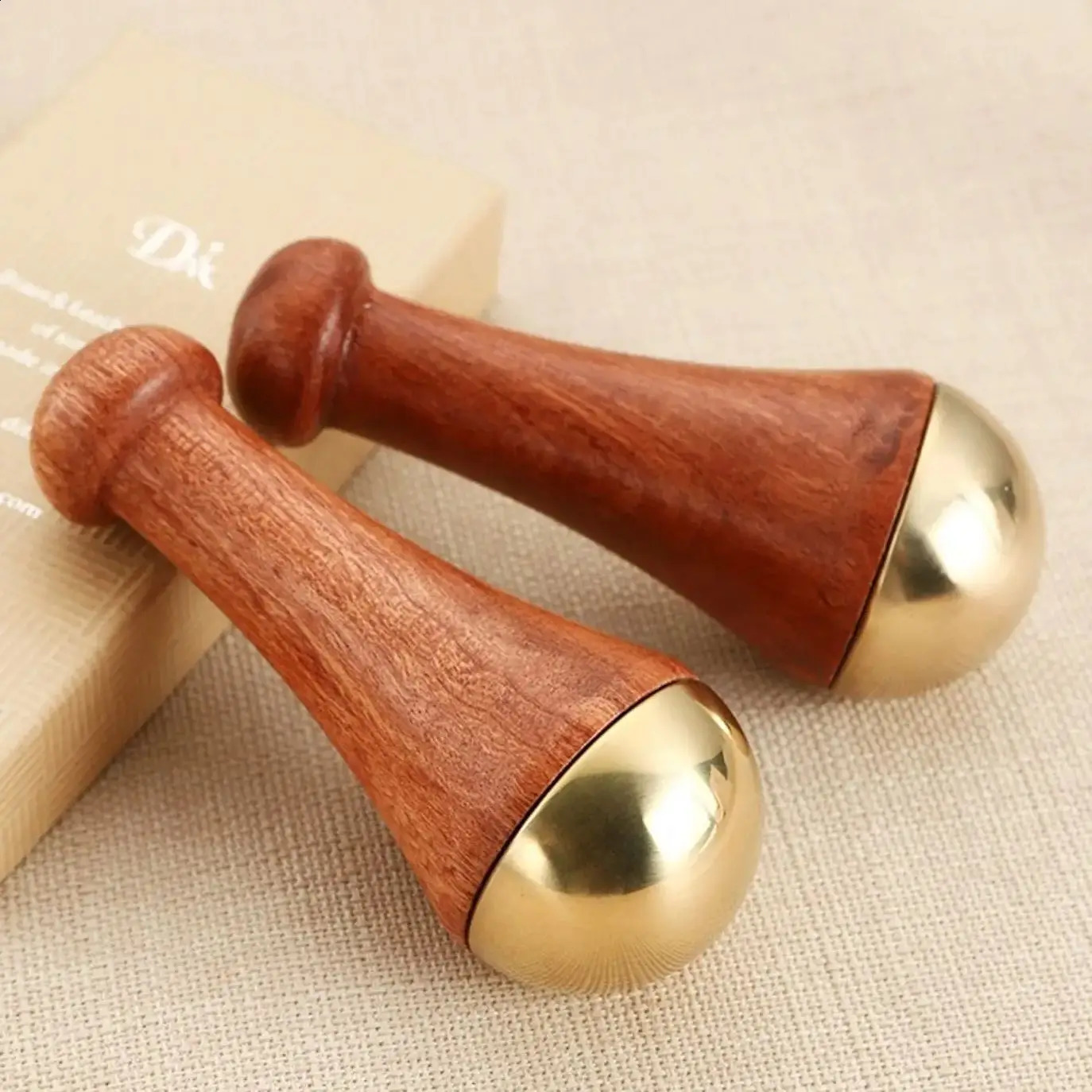 Guasha Massage Tool Face Gua Sha Face Copper Wood Scraping Stick Kansa Hammer Face and Foot Massage 250418