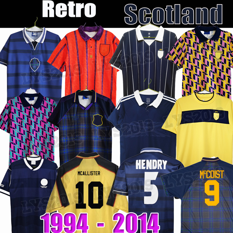 Scotland Retro Soccer Jerseys World Cup blue kits classic Vintage SCOTLAND Retro Football Shirt tops HENDRY LAMBERT equipment Home 88 89 91 93 94 96 98 00 1978 1986 1988