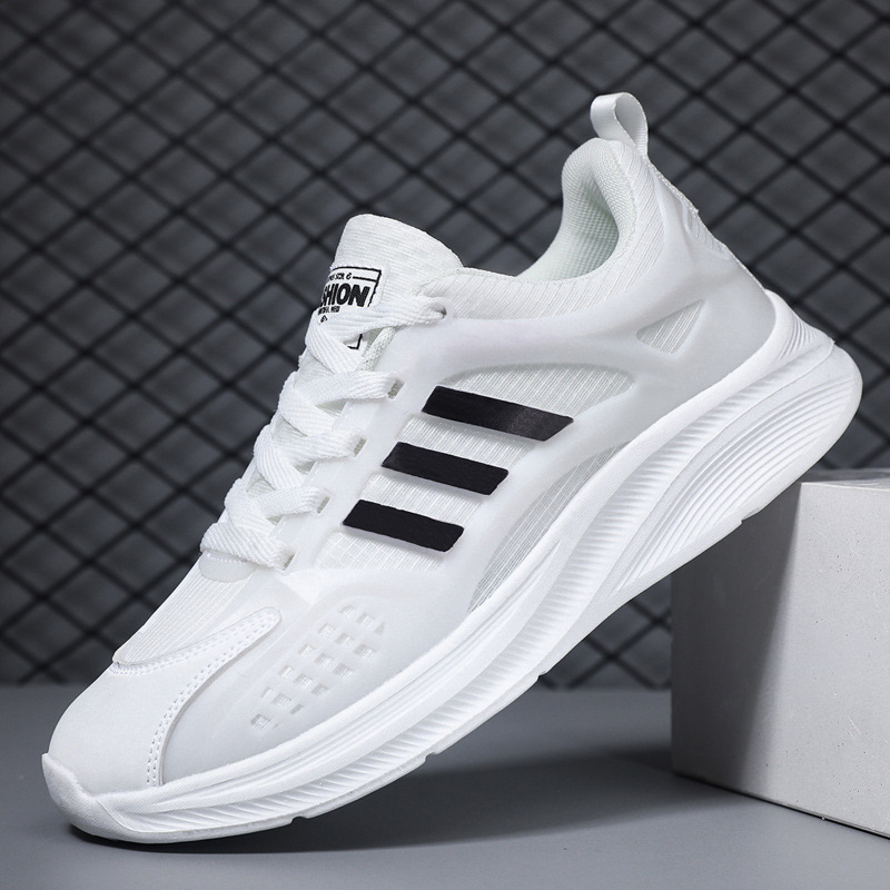 Fashion Lightweight Sports Shoes Men 2025 New Breathable Mesh Casual Running Shoes Soft Sole White Sneakers hot sale free shipping