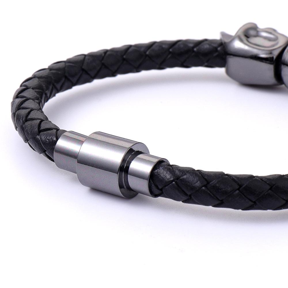 Skull Scalp Leather Bracelet Popular Men's Charm Bracelet Jewelry