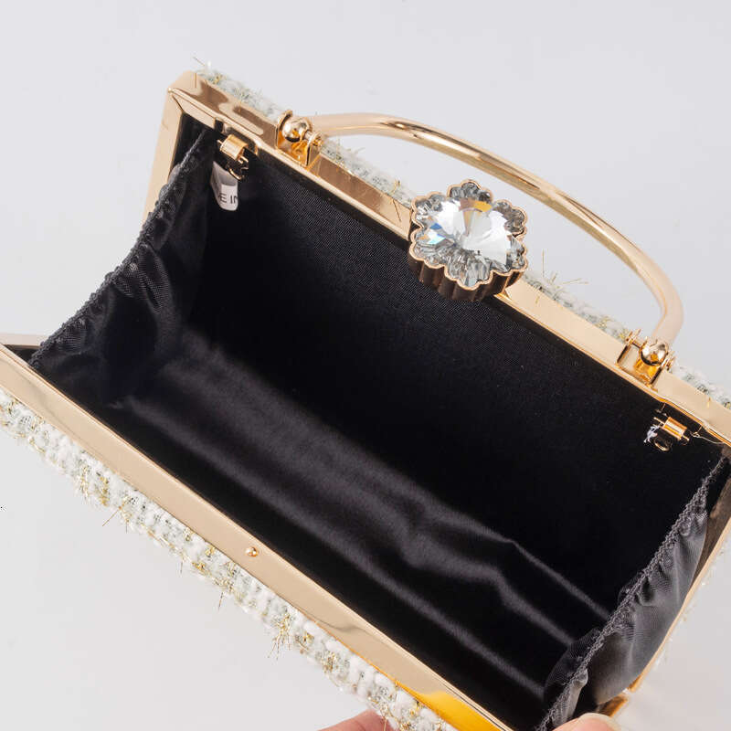Dinner Bag Winter Classic Small Fragrant Style Dinner Bag High End Fashion Versatile Woolen Handbag Banquet Bag KQ