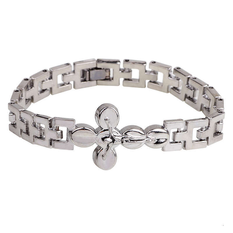 Bracelet, metal cross, hollowed out alloy accessories, wristband, cool and fashionable street accessories