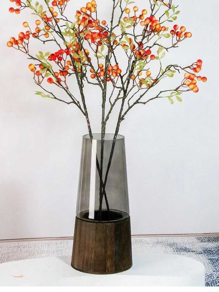 Nordic Light Luxury Simple Tabletop Glass Vase Landing South Bamboo Hydroponic Ware Transparent Tabletop Vase Decoration C251124