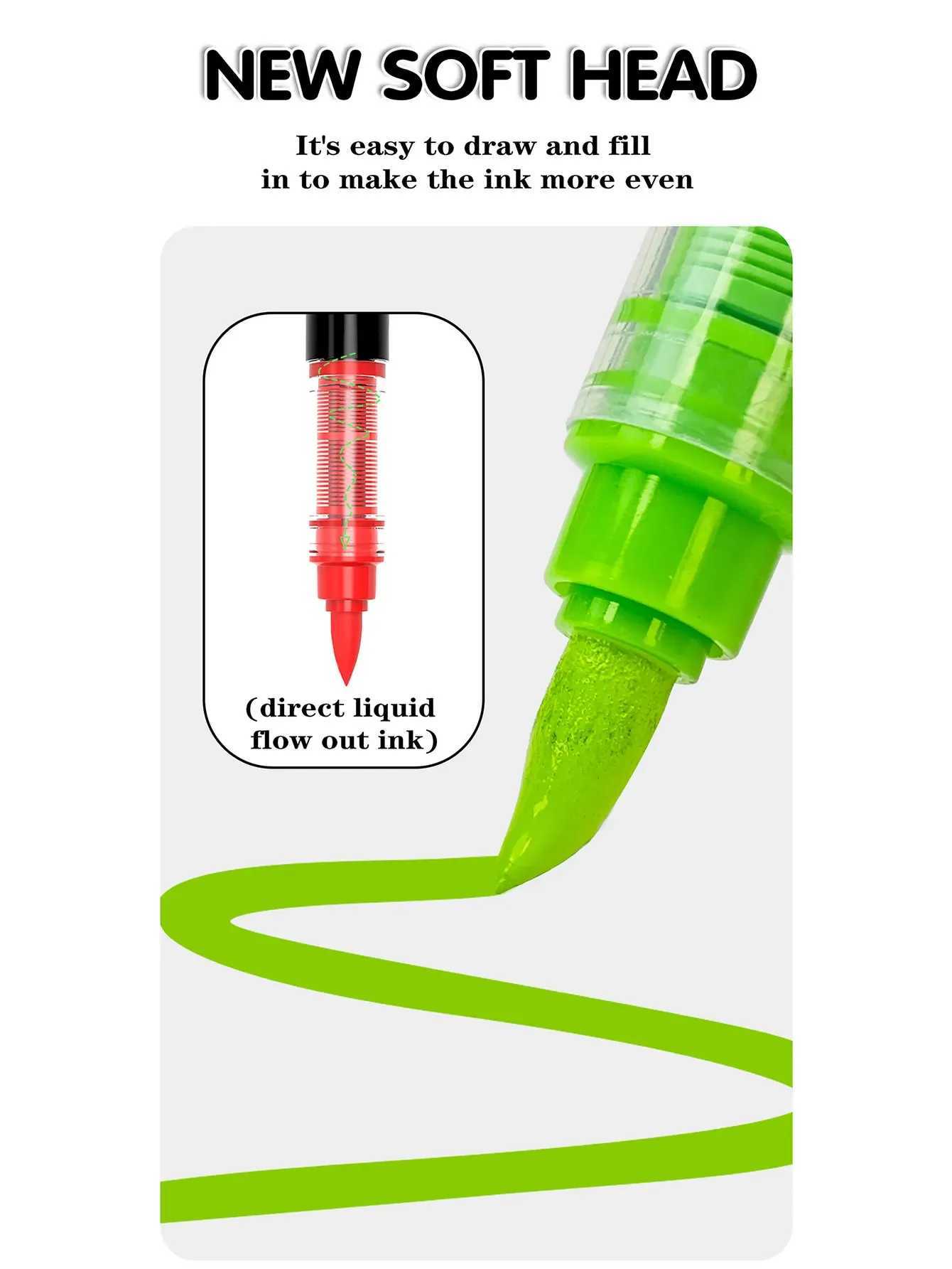 240/288 Colors Set Acrylic Paint Markers Brush Tip Professional For Rock Fabric Festival Gift DIY Art Pens With Storage Bag G251124