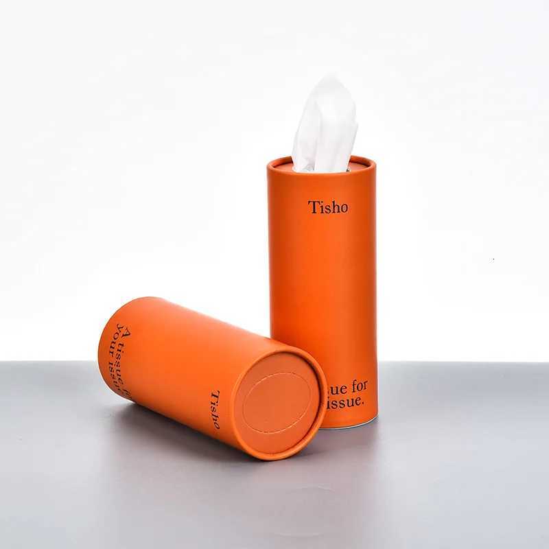 Car tissue tube Solid color tissue tube Original wood pulp Fashion restaurant 4s shop Napkin cylinder paper drawingM251124