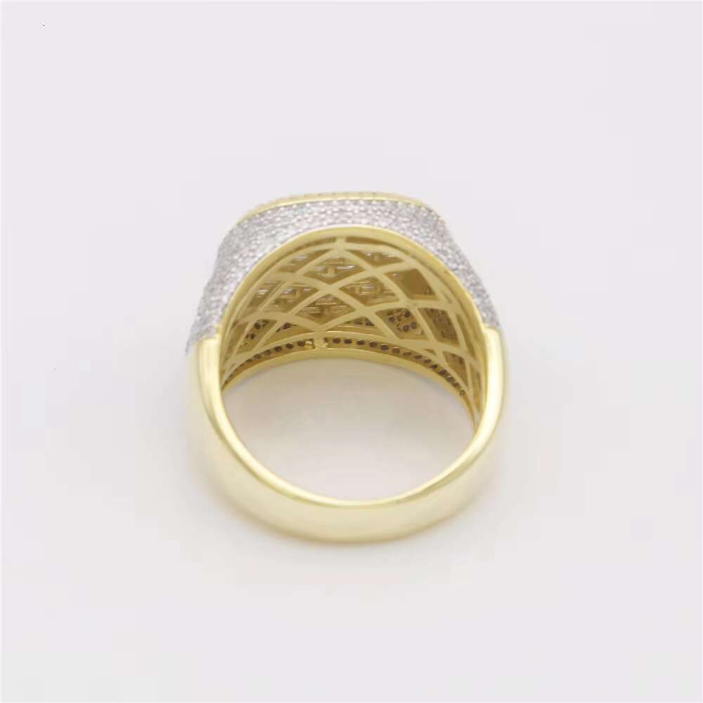 Custom Bulk Wholesale Jewelry 925 Sterling Silver VVS Baguette Moissanite Diamond Iced Out Hip Championship Ring for Man