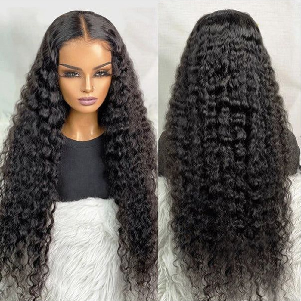 250 Density Water Wave 13x6 HD lace Frontal Wig Deep Wave Lace Front Wig Glueless Wig Human Hair Ready to Wear Lace Closure Wigs