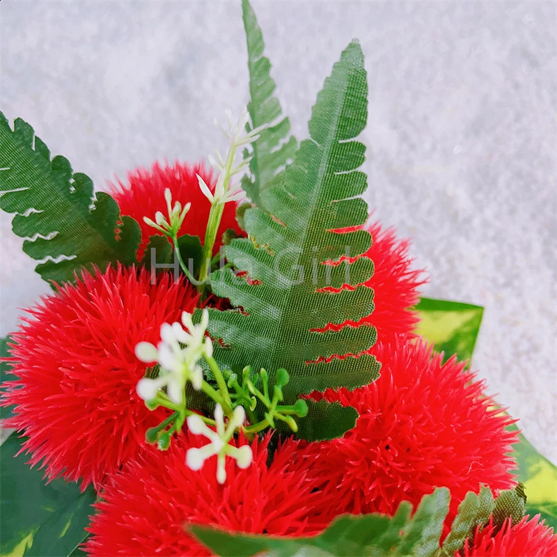 Classic Hawaiian Red Lehua Leaf Hair Clips for Women Tropical Flower Headware Party Decorations Hula Dance Hair Accessories 250420