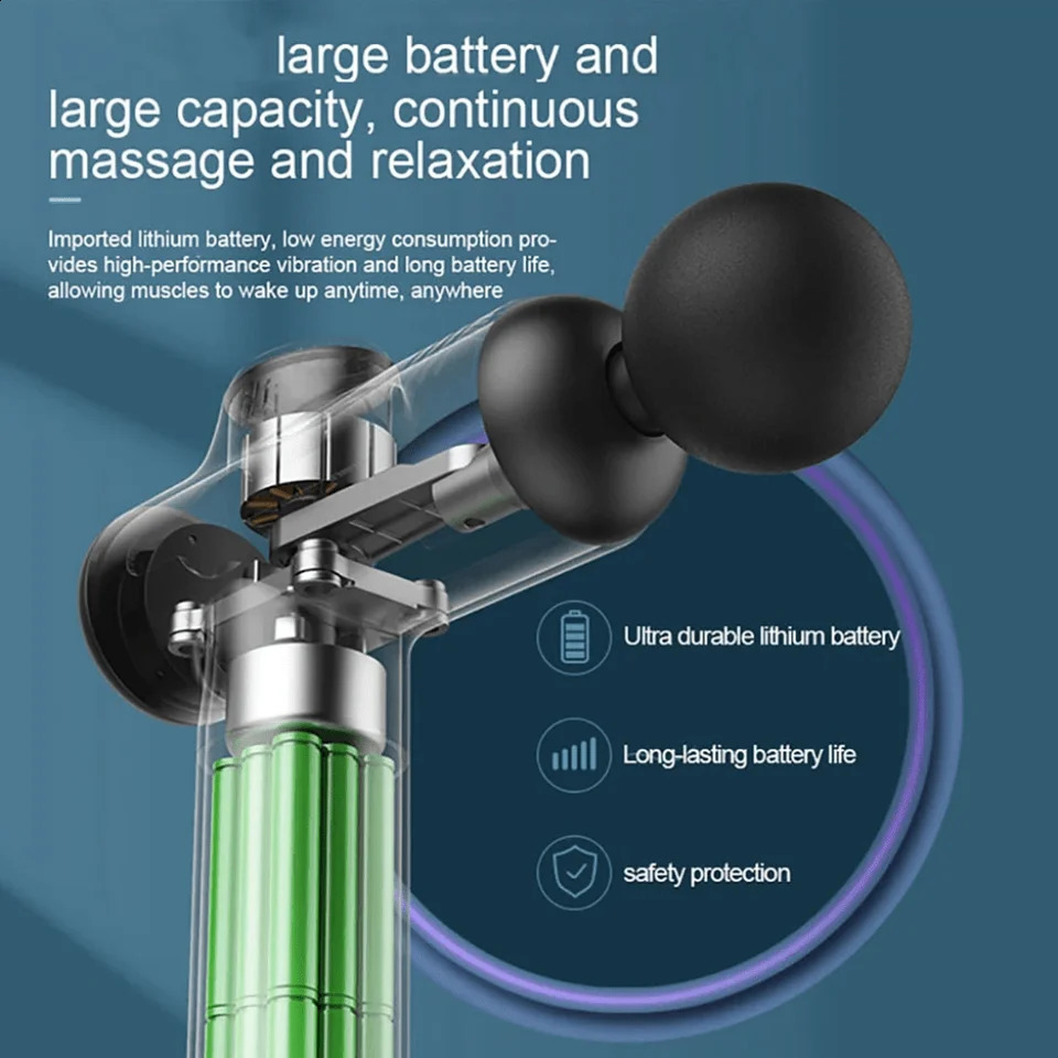 Portable Fascia Gun Vibration Massage Gun For Body Neck Back Deep Muscle Relaxation Fitness Slimming One Head 250424