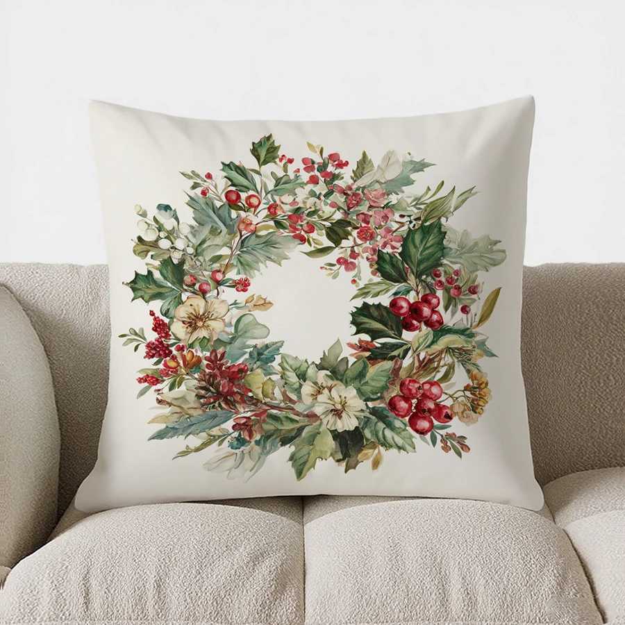 Christmas Tree With Gifts throw pillow cover with short plush print for living room sofa decoration cushion cover pillow covers G251124