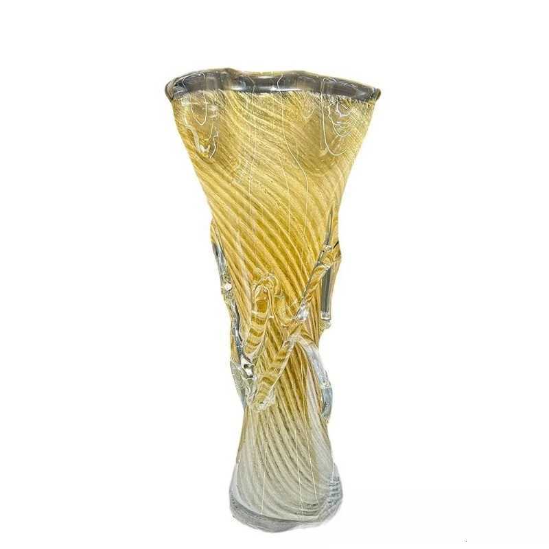 Modern Home Decoration High-end Luxury Handmade Glazed Vase Living Room Decorative Glass Vase Ornament C251124