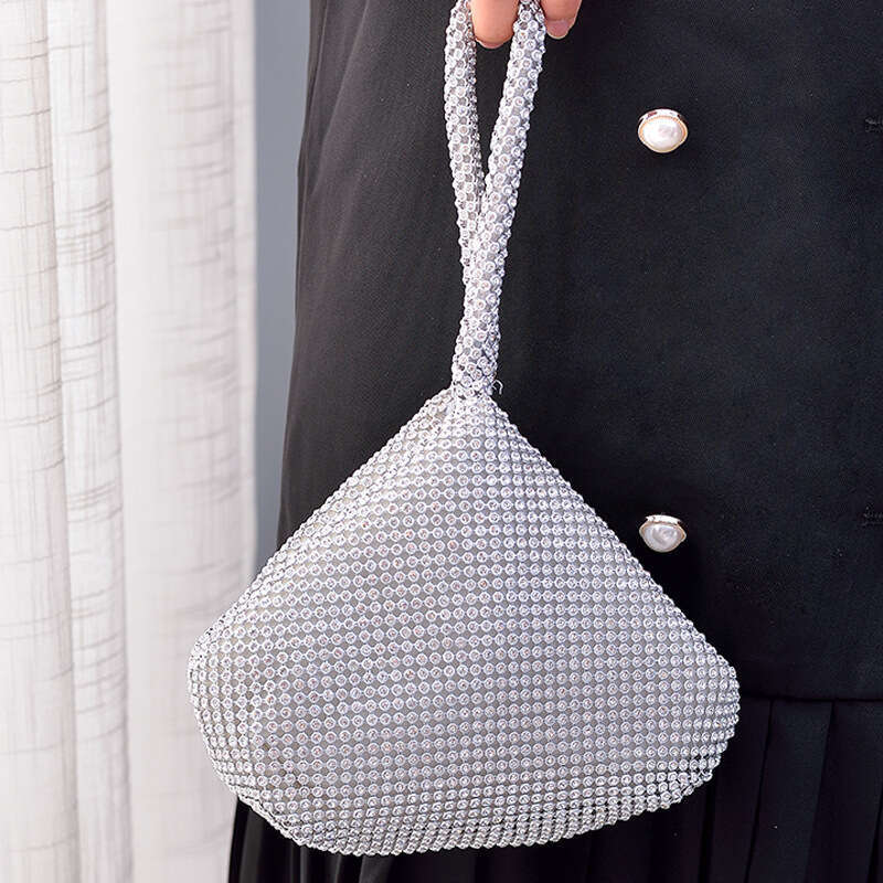 Dinner Bag Fashionable With Diamond Inlaid Large Landmine Handmade Versatile Banquet Evening Bag Hand Held Women S Bag KQ